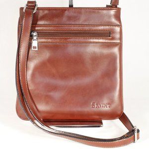 Stauer Florentine Leather Brooklyn Bag | Trendy & Chic | Excellent Condition